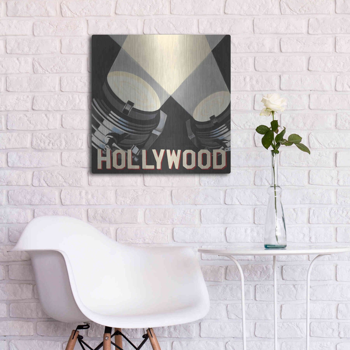 Luxe Metal Art 'Hollywood' by Marco Fabiano, Metal Wall Art,24x24