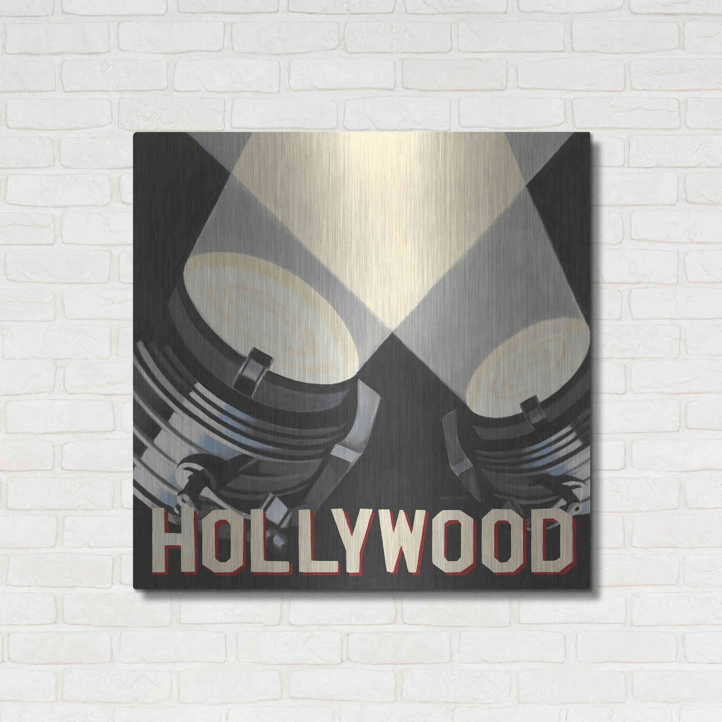 Luxe Metal Art 'Hollywood' by Marco Fabiano, Metal Wall Art,36x36