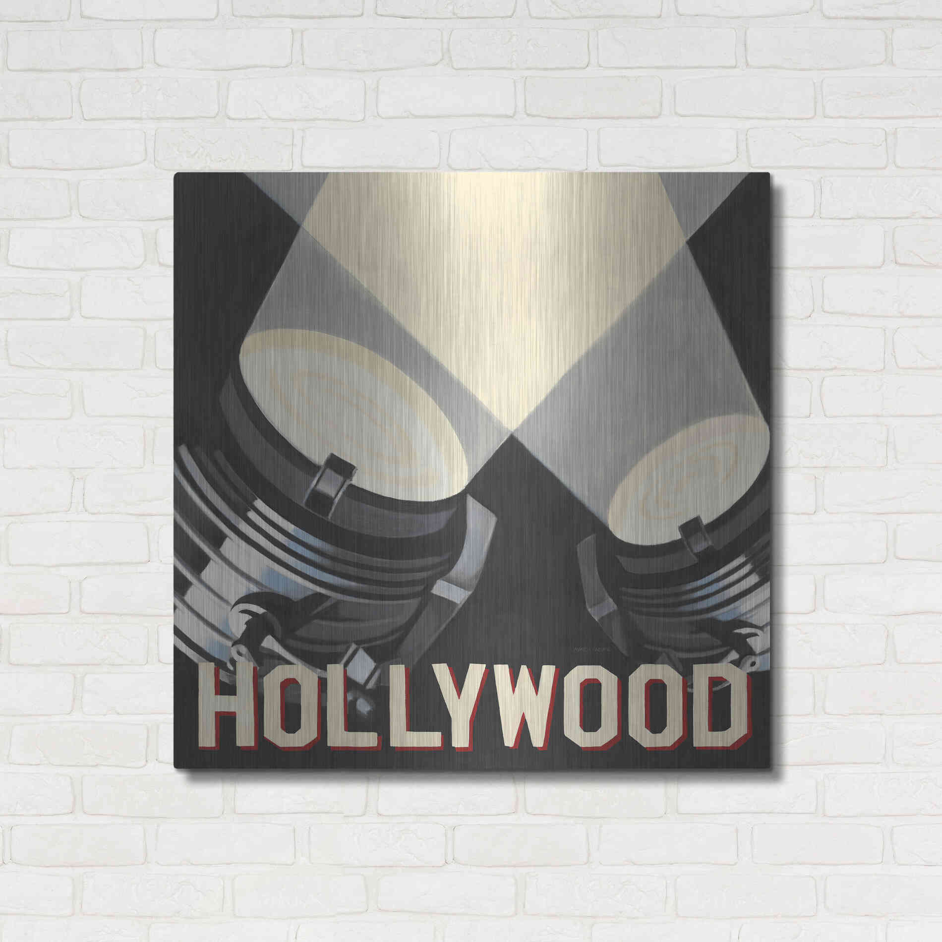 Luxe Metal Art 'Hollywood' by Marco Fabiano, Metal Wall Art,36x36
