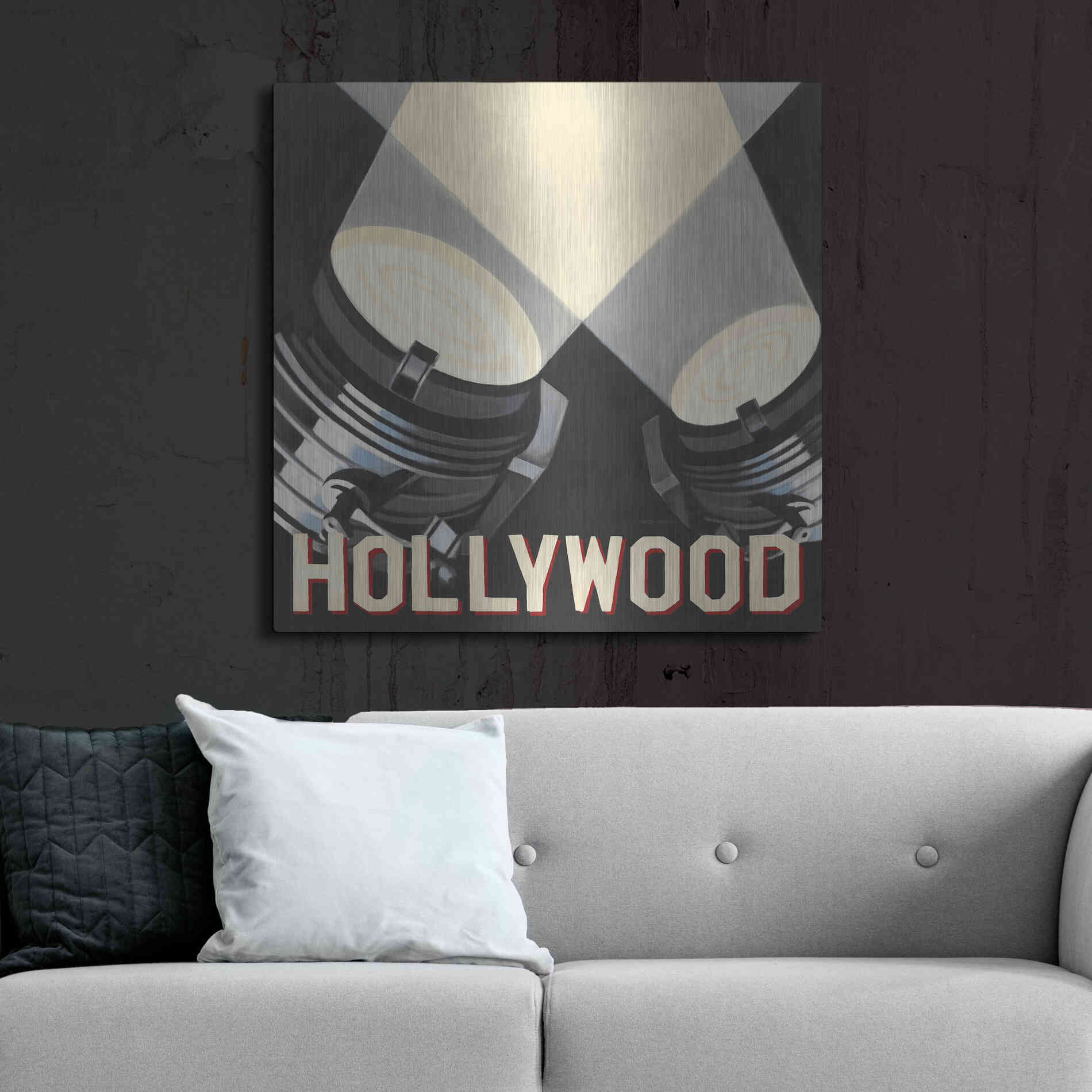 Luxe Metal Art 'Hollywood' by Marco Fabiano, Metal Wall Art,36x36