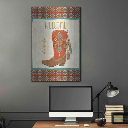 Luxe Metal Art 'Southwest at Heart IV FLAG' by Veronique Charron, Metal Wall Art,24x36