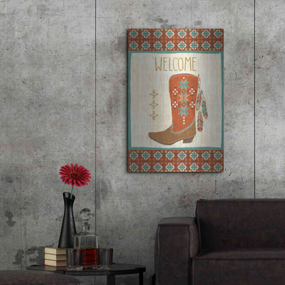 Luxe Metal Art 'Southwest at Heart IV FLAG' by Veronique Charron, Metal Wall Art,24x36