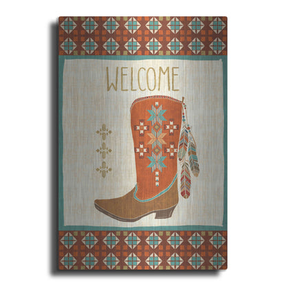 Luxe Metal Art 'Southwest at Heart IV FLAG' by Veronique Charron, Metal Wall Art