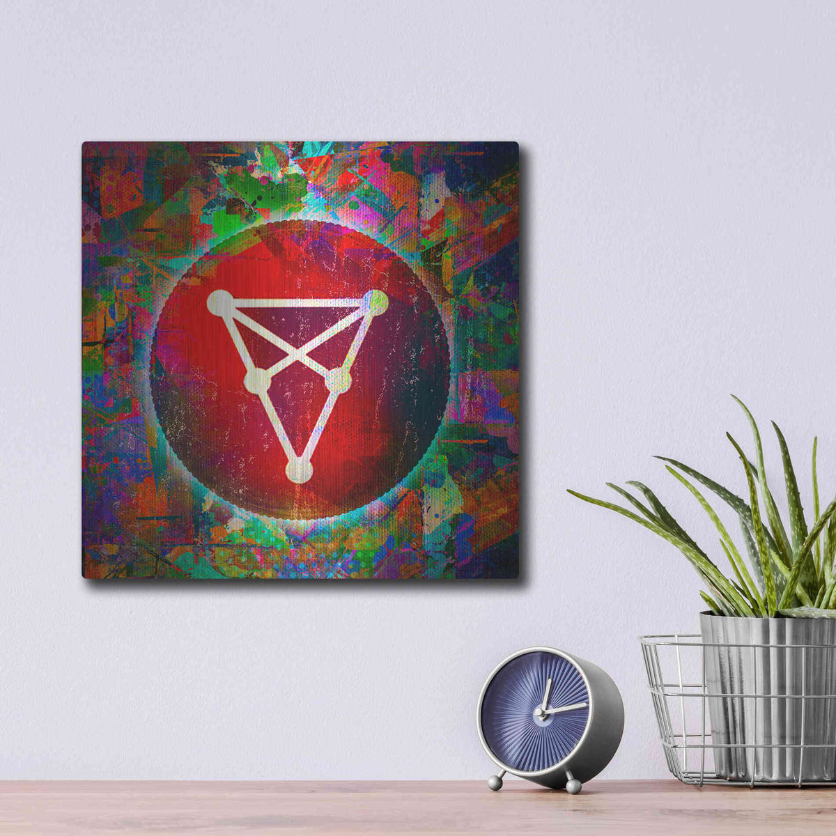 Luxe Metal Art 'CHZ Chiliz Crypto,' Metal Wall Art,12x12