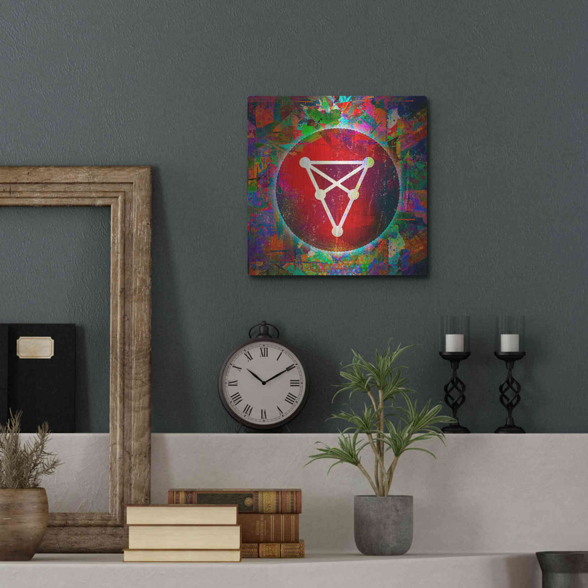 Luxe Metal Art 'CHZ Chiliz Crypto,' Metal Wall Art,12x12