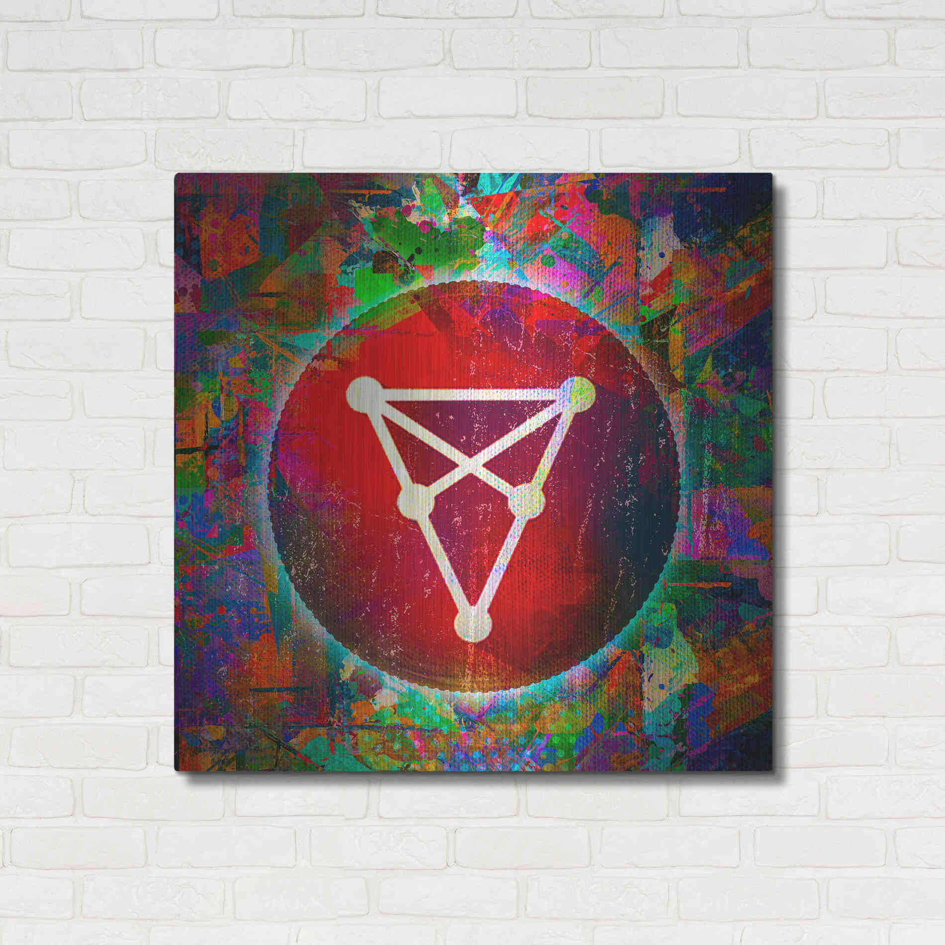 Luxe Metal Art 'CHZ Chiliz Crypto,' Metal Wall Art,36x36