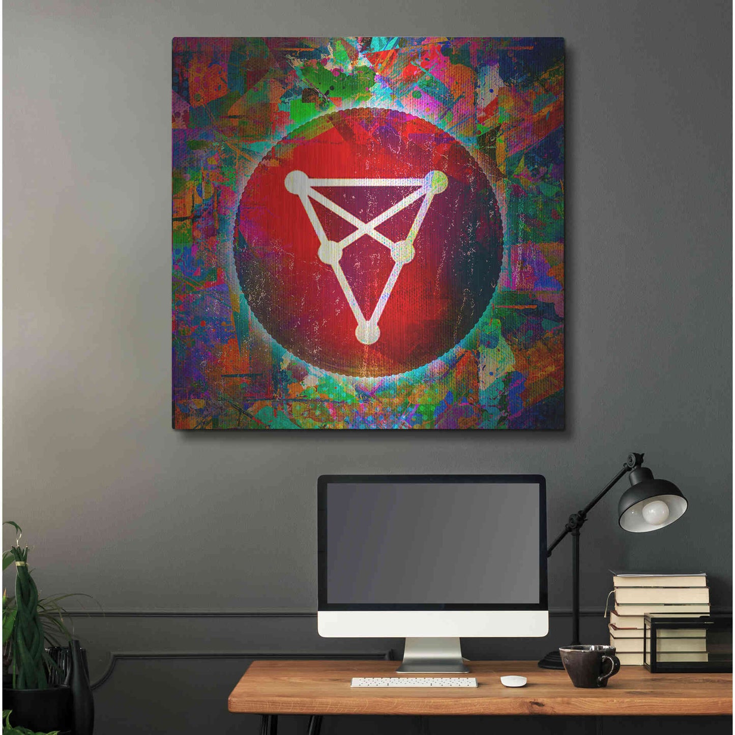 Luxe Metal Art 'CHZ Chiliz Crypto,' Metal Wall Art,36x36