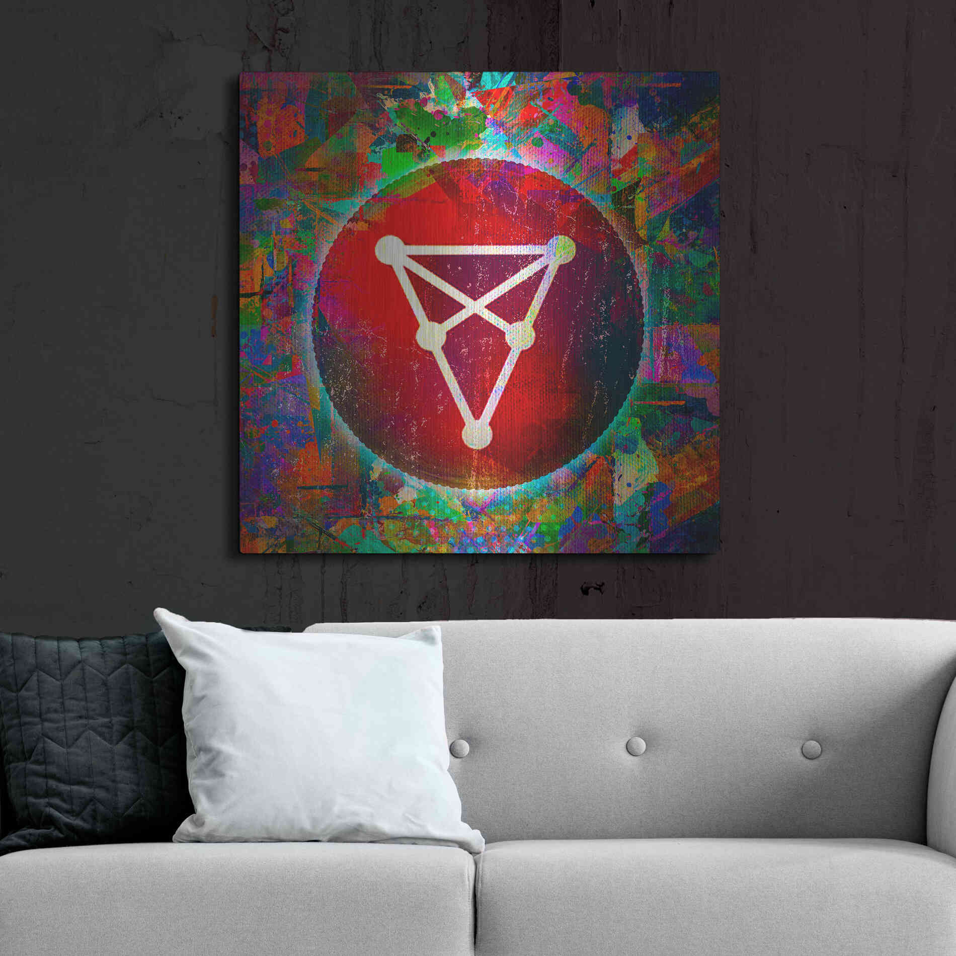 Luxe Metal Art 'CHZ Chiliz Crypto,' Metal Wall Art,36x36