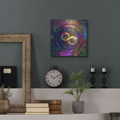 Luxe Metal Art 'MATIC Polygon Crypto,' Metal Wall Art,12x12
