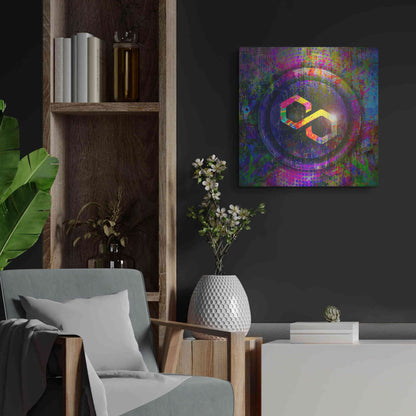 Luxe Metal Art 'MATIC Polygon Crypto,' Metal Wall Art,24x24