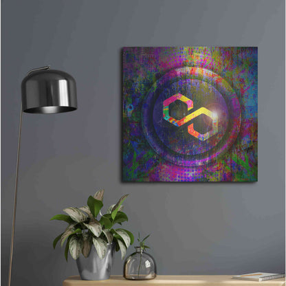 Luxe Metal Art 'MATIC Polygon Crypto,' Metal Wall Art,24x24
