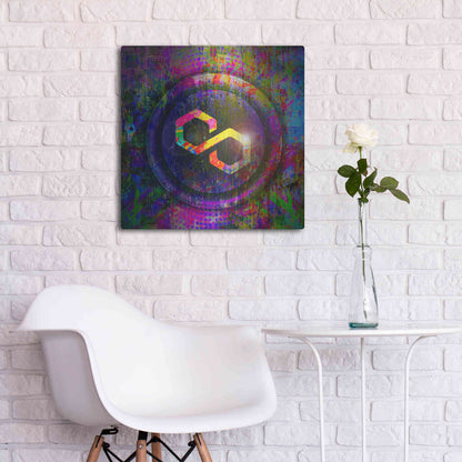 Luxe Metal Art 'MATIC Polygon Crypto,' Metal Wall Art,24x24