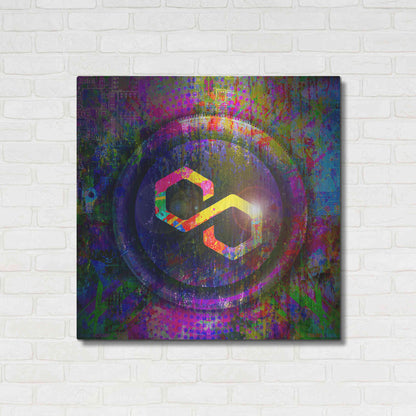 Luxe Metal Art 'MATIC Polygon Crypto,' Metal Wall Art,36x36