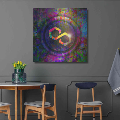 Luxe Metal Art 'MATIC Polygon Crypto,' Metal Wall Art,36x36