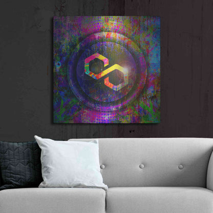 Luxe Metal Art 'MATIC Polygon Crypto,' Metal Wall Art,36x36