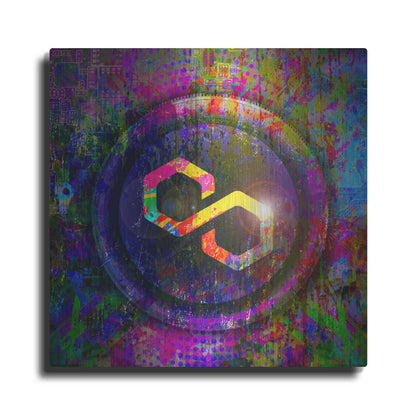 Luxe Metal Art 'MATIC Polygon Crypto,' Metal Wall Art