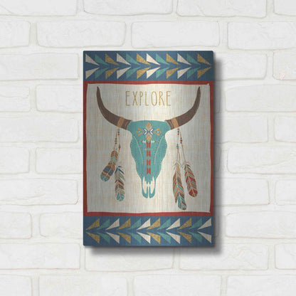 Luxe Metal Art 'Southwest at Heart II FLAG' by Veronique Charron, Metal Wall Art,12x16