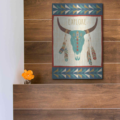 Luxe Metal Art 'Southwest at Heart II FLAG' by Veronique Charron, Metal Wall Art,12x16