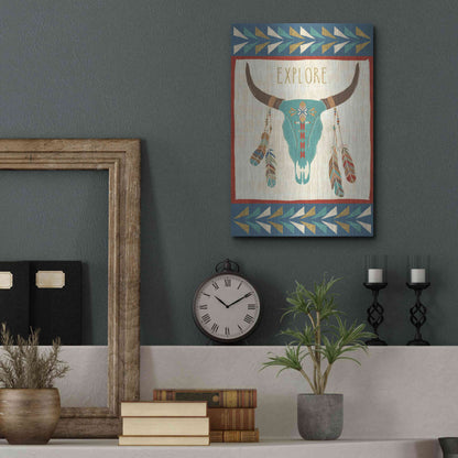 Luxe Metal Art 'Southwest at Heart II FLAG' by Veronique Charron, Metal Wall Art,12x16