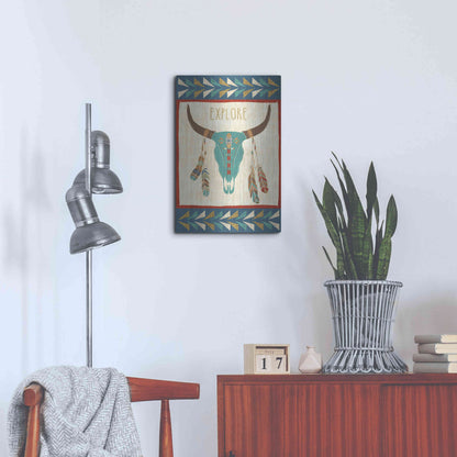 Luxe Metal Art 'Southwest at Heart II FLAG' by Veronique Charron, Metal Wall Art,16x24