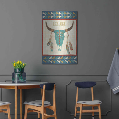 Luxe Metal Art 'Southwest at Heart II FLAG' by Veronique Charron, Metal Wall Art,24x36