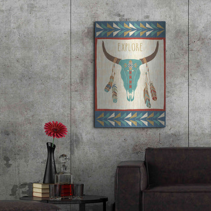 Luxe Metal Art 'Southwest at Heart II FLAG' by Veronique Charron, Metal Wall Art,24x36