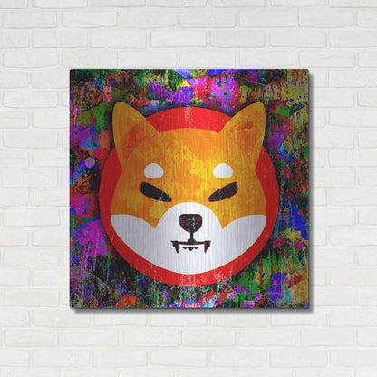 Luxe Metal Art 'SHIB Shiba Inu Crypto,' Metal Wall Art,36x36