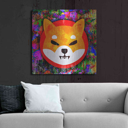 Luxe Metal Art 'SHIB Shiba Inu Crypto,' Metal Wall Art,36x36