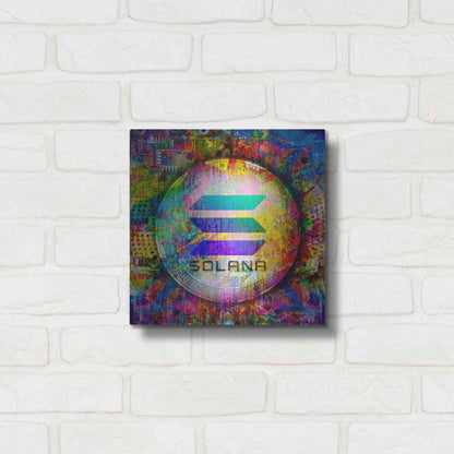 Luxe Metal Art 'SOL Solana Crypto,' Metal Wall Art,12x12
