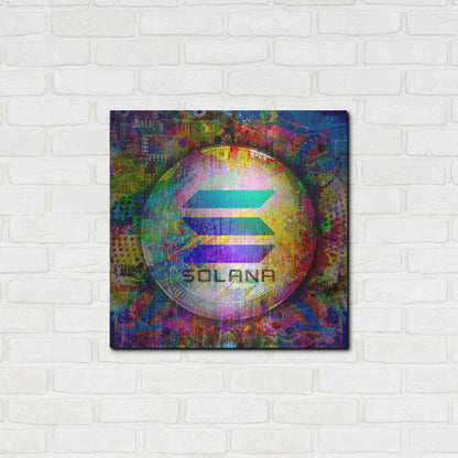 Luxe Metal Art 'SOL Solana Crypto,' Metal Wall Art,24x24