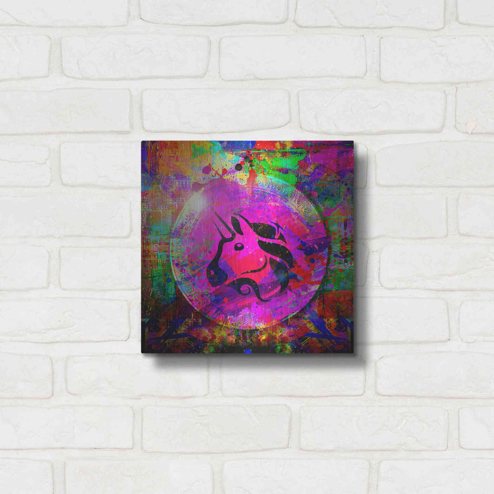 Luxe Metal Art 'UNI Uniswap Crypto,' Metal Wall Art,12x12