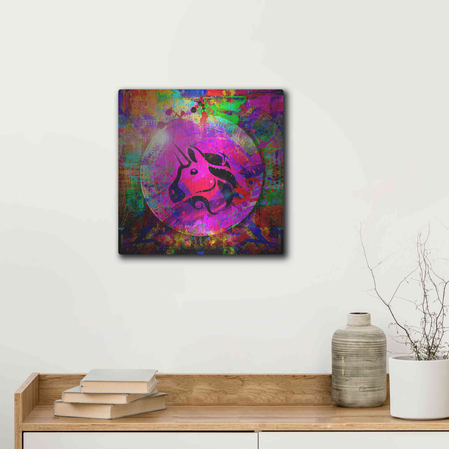 Luxe Metal Art 'UNI Uniswap Crypto,' Metal Wall Art,12x12