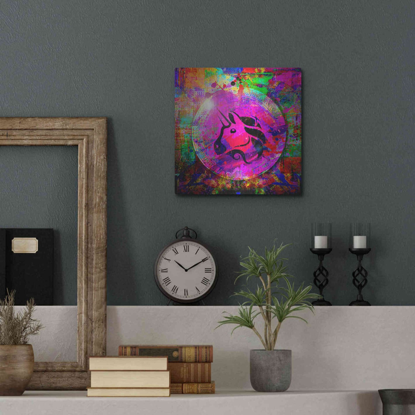 Luxe Metal Art 'UNI Uniswap Crypto,' Metal Wall Art,12x12