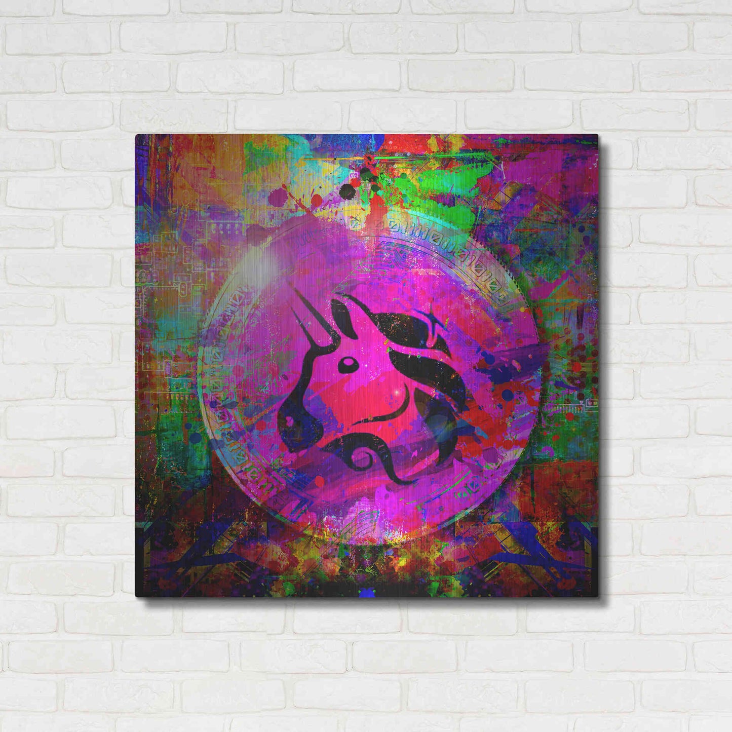 Luxe Metal Art 'UNI Uniswap Crypto,' Metal Wall Art,36x36