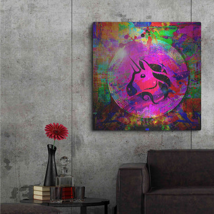 Luxe Metal Art 'UNI Uniswap Crypto,' Metal Wall Art,36x36
