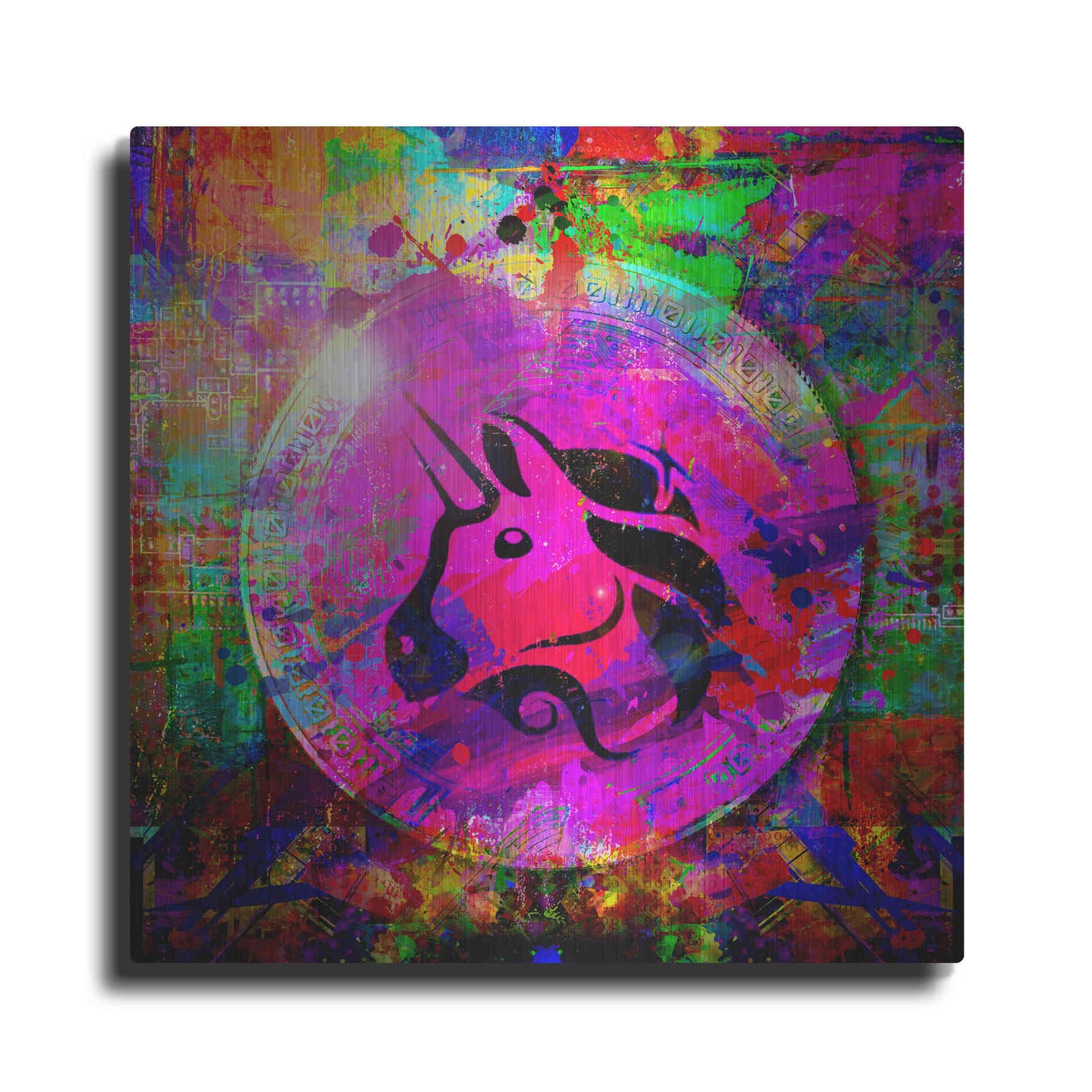 Luxe Metal Art 'UNI Uniswap Crypto,' Metal Wall Art
