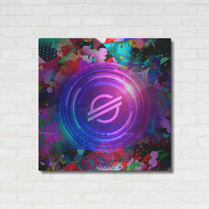 Luxe Metal Art 'XLM Stellar Crypto,' Metal Wall Art,36x36