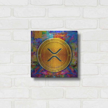 Luxe Metal Art 'XRP Crypto,' Metal Wall Art,12x12