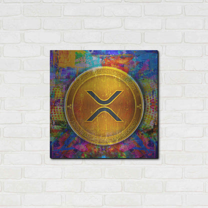 Luxe Metal Art 'XRP Crypto,' Metal Wall Art,24x24