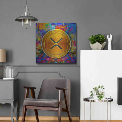 Luxe Metal Art 'XRP Crypto,' Metal Wall Art,24x24