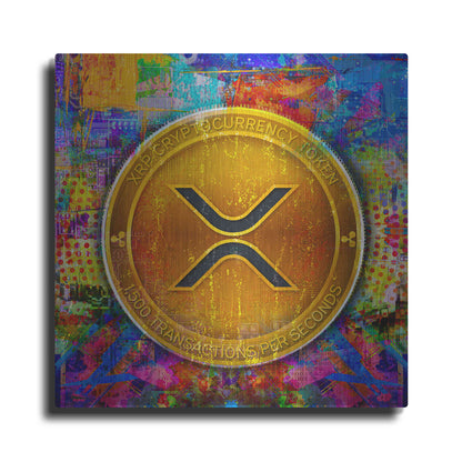 Luxe Metal Art 'XRP Crypto,' Metal Wall Art