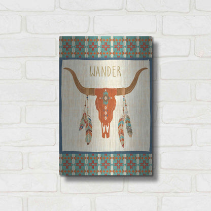 Luxe Metal Art 'Southwest at Heart I FLAG' by Veronique Charron, Metal Wall Art,12x16