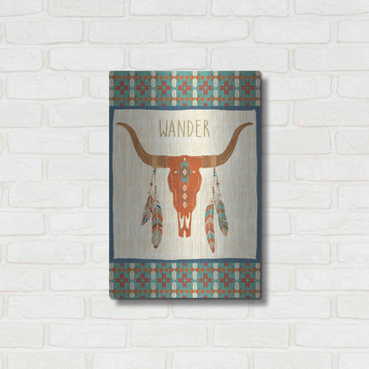 Luxe Metal Art 'Southwest at Heart I FLAG' by Veronique Charron, Metal Wall Art,16x24