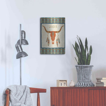 Luxe Metal Art 'Southwest at Heart I FLAG' by Veronique Charron, Metal Wall Art,16x24