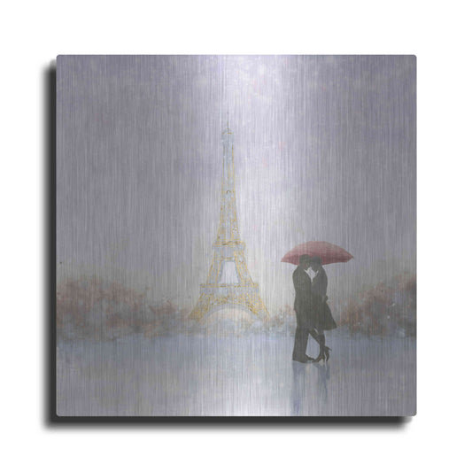 Luxe Metal Art 'Eiffel Romance' by Marco Fabiano, Metal Wall Art