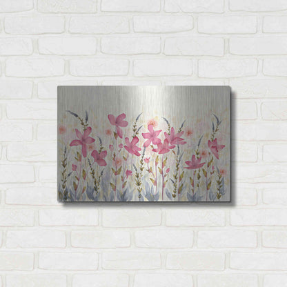 Luxe Metal Art 'Watercolor Garden' by Elyse DeNeige, Metal Wall Art,24x16