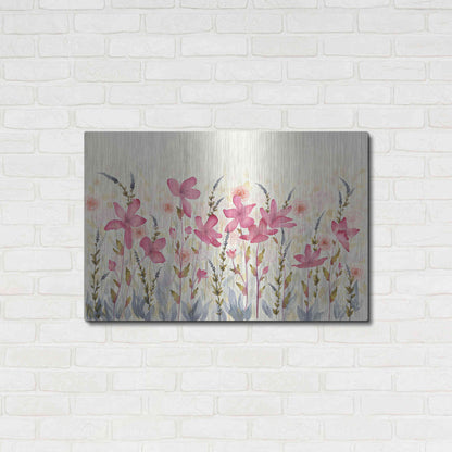 Luxe Metal Art 'Watercolor Garden' by Elyse DeNeige, Metal Wall Art,36x24