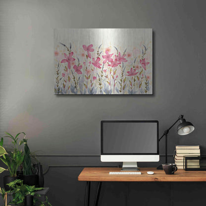 Luxe Metal Art 'Watercolor Garden' by Elyse DeNeige, Metal Wall Art,36x24