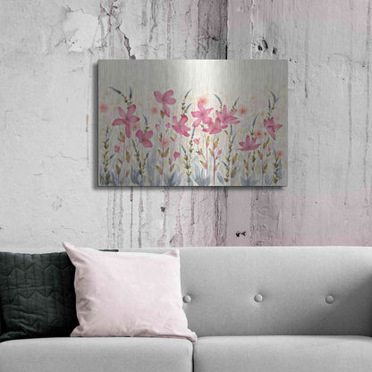 Luxe Metal Art 'Watercolor Garden' by Elyse DeNeige, Metal Wall Art,36x24