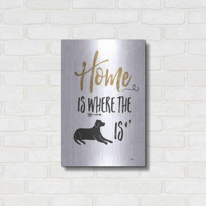 Luxe Metal Art 'Pet Love I' by Veronique Charron, Metal Wall Art,16x24